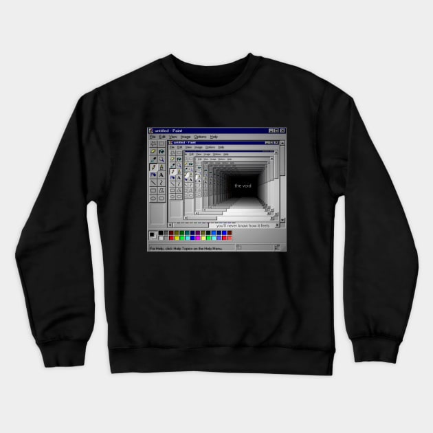 Webcore Windows Paint Design Crewneck Sweatshirt by Cyber Cyanide